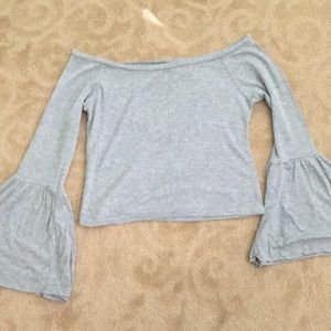 Cute off-the-shoulder belle-sleeve top